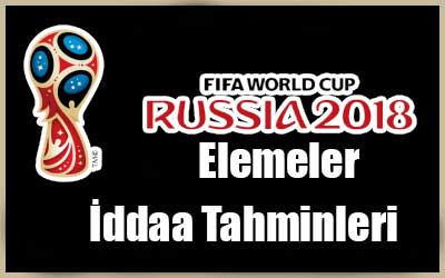 Dünya Kupası Elemeleri İddaa Tahminleri