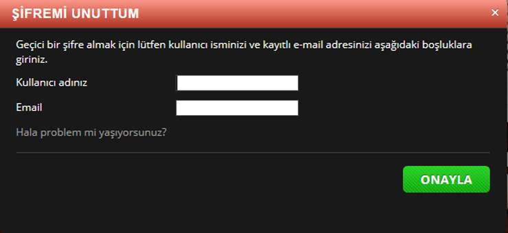betboo şifremi unuttum