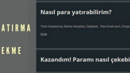 trbet para yatırma ve para çekme