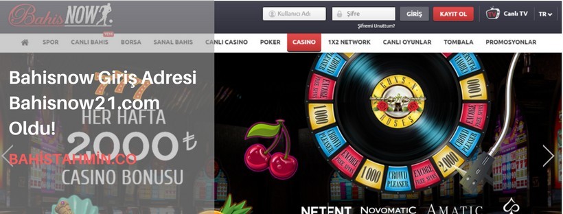 bahisnow yeni giriş