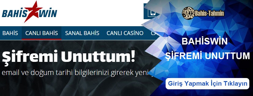 Bahiswin Şifremi Unuttum