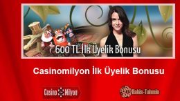 Casinomilyon Hoşgeldin Bonusu 600 TL Oldu