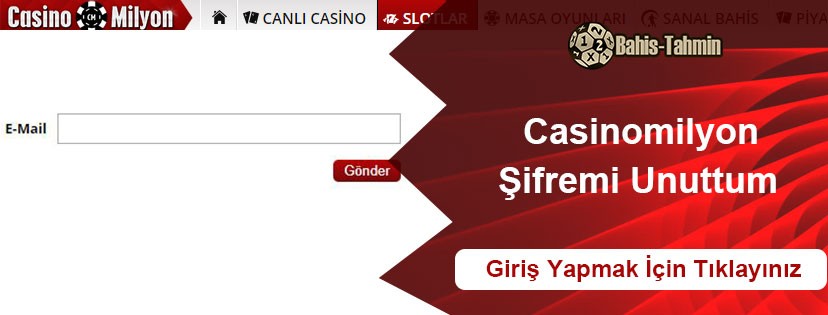 Casinomilyon Şifremi Unuttum