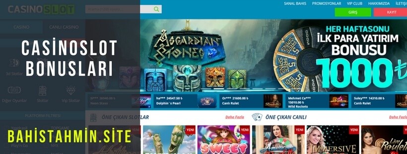 casinoslot bonuslari