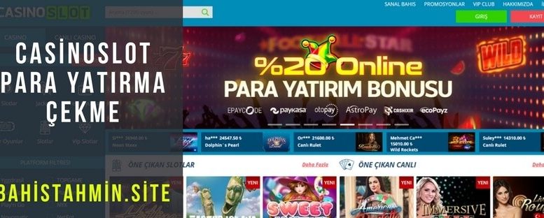 casinoslot para yatirma cikma