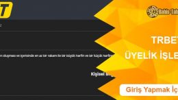 Trbet Hesap Açma İşlemleri
