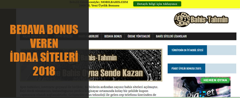 Bedava Bonus Veren İddaa Siteleri 2018
